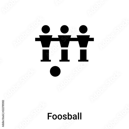 Foosball icon vector isolated on white background, logo concept of Foosball sign on transparent background, black filled symbol