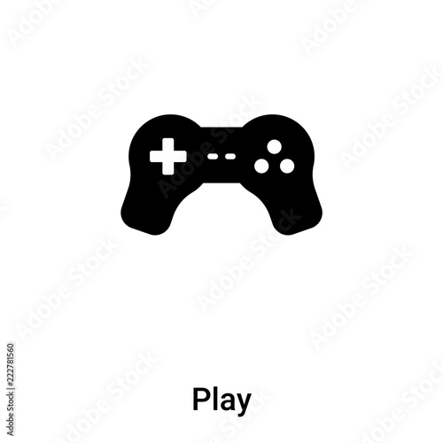 Play icon vector isolated on white background, logo concept of Play sign on transparent background, black filled symbol
