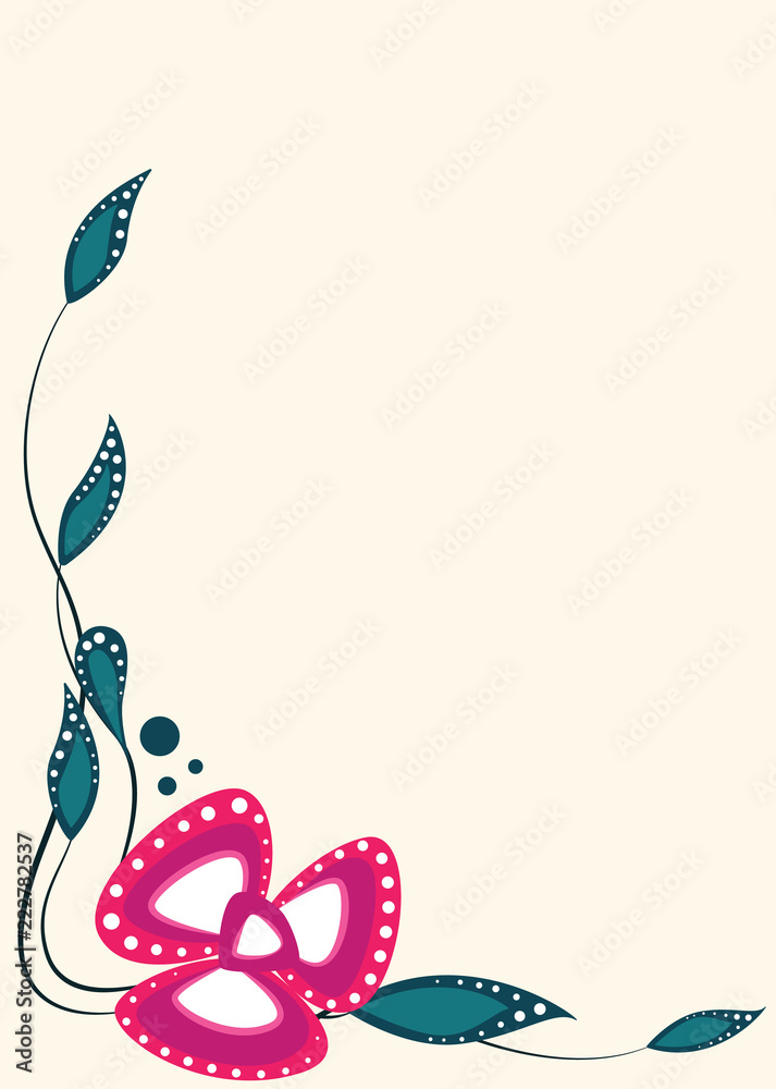 Naklejka premium Floral banner background - Vector illustration 