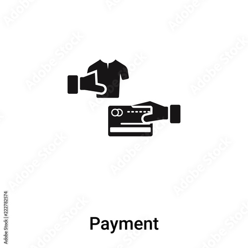 Payment icon vector isolated on white background, logo concept of Payment sign on transparent background, black filled symbol