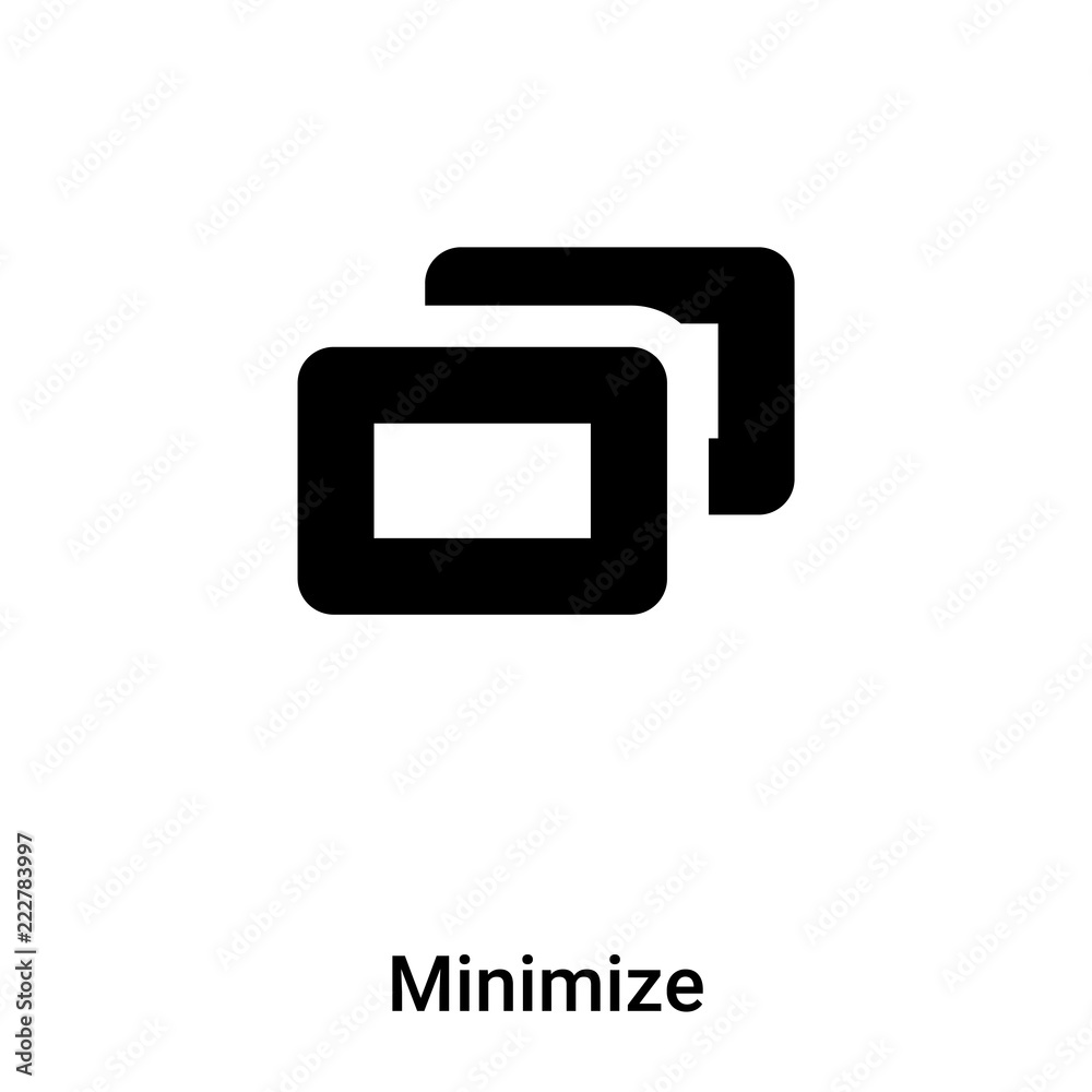 Minimize icon vector isolated on white background, logo concept of Minimize sign on transparent background, black filled symbol Minimize icon vector isolated on white background, logo concept of Minimize sign on transparent background, black filled symbol