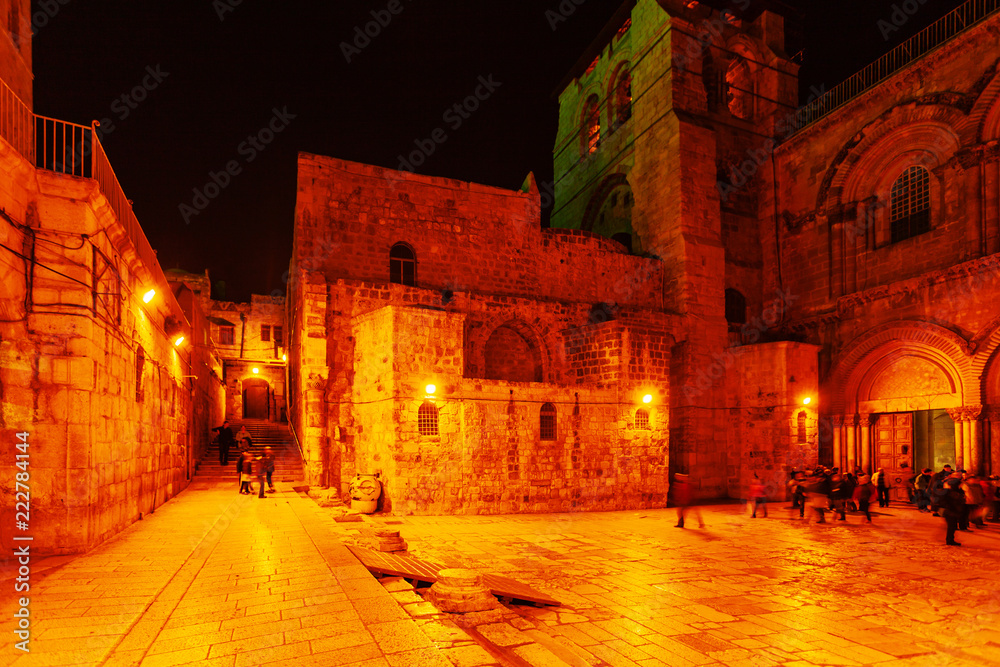 Holy Sepulchre Cathedral at Night, Jerusalem