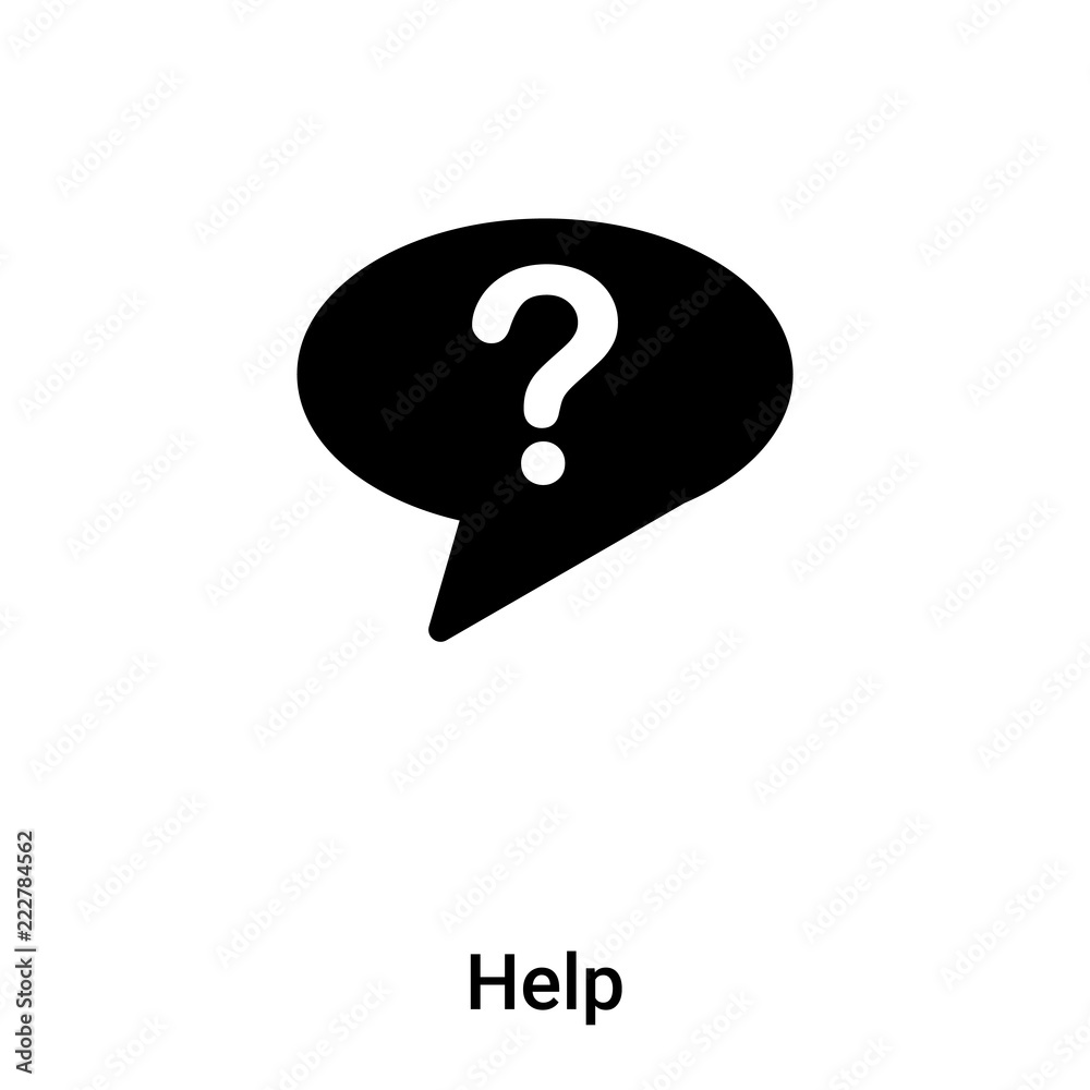 Help icon vector isolated on white background, logo concept of Help sign on transparent background, black filled symbol Help icon vector isolated on white background, logo concept of Help sign on transparent background, black filled symbol