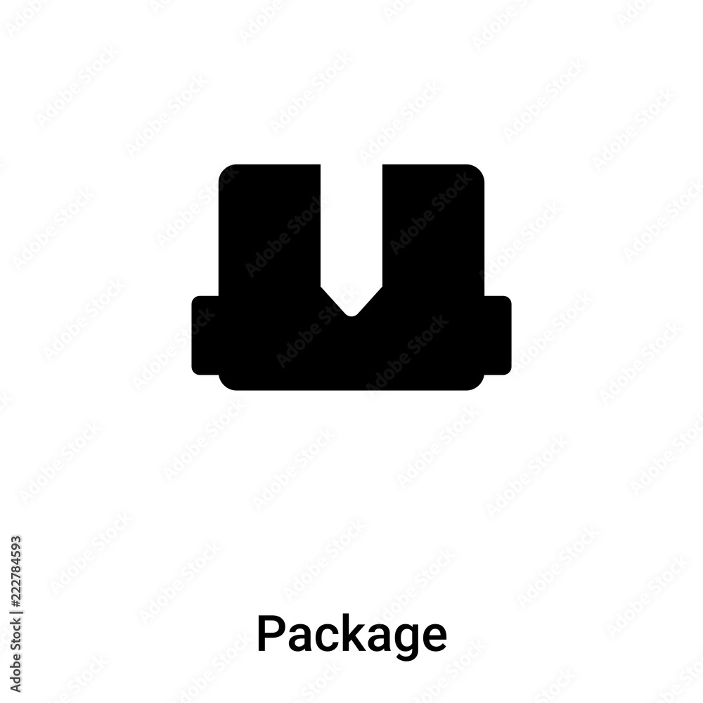 Package icon vector isolated on white background, logo concept of Package sign on transparent background, black filled symbol Package icon vector isolated on white background, logo concept of Package sign on transparent background, black filled symbol