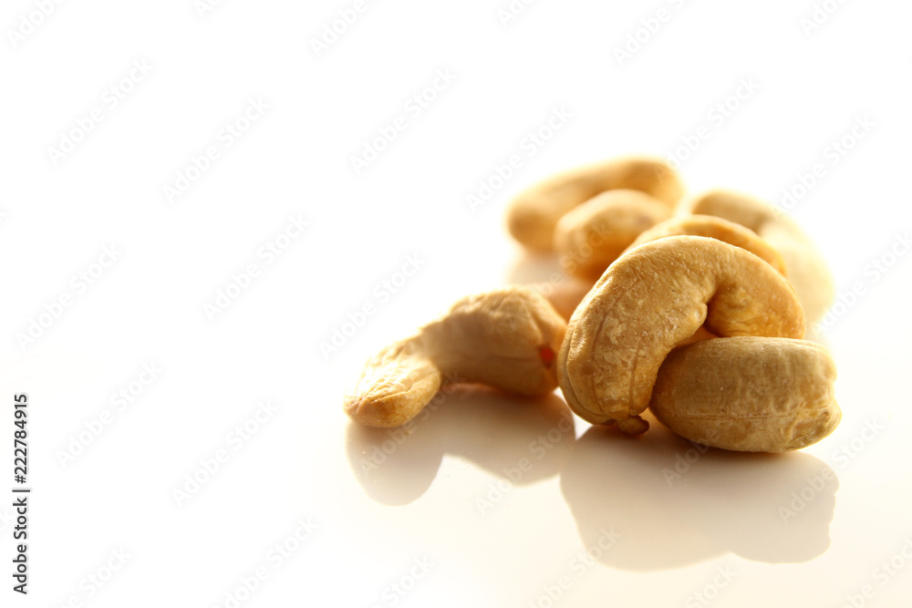 Fototapeta premium Cashew nut on white background