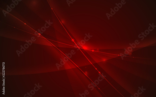 Abstract futuristic line curve element on red background. Vector illustration for technology or business concept.