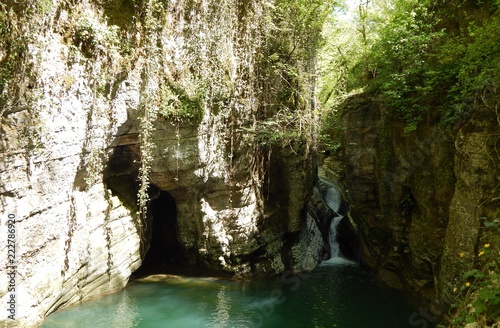 waterfall in deep forest