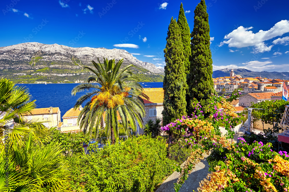 View of the Korcula town, Korcula island, Dalmatia, Croatia