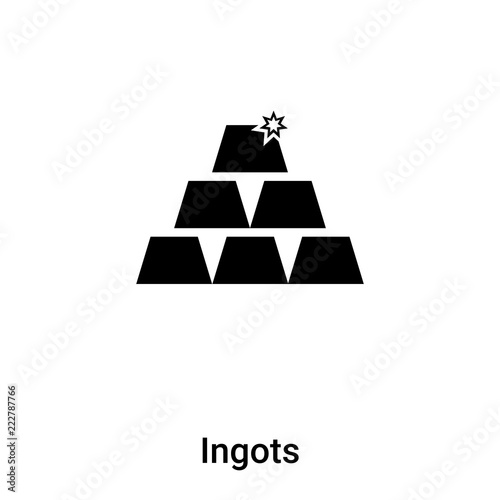 Ingots icon vector isolated on white background, logo concept of Ingots sign on transparent background, black filled symbol