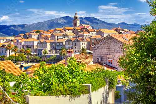 View of the Korcula town, Korcula island, Dalmatia, Croatia