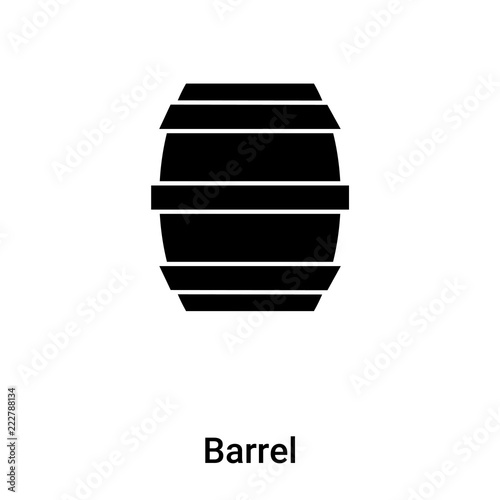 Barrel icon vector isolated on white background, logo concept of Barrel sign on transparent background, black filled symbol