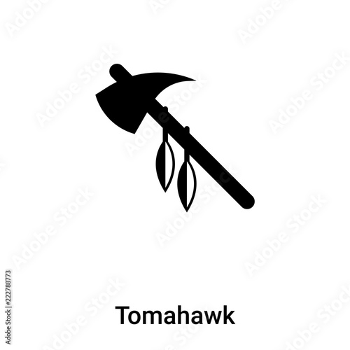 Tomahawk icon vector isolated on white background, logo concept of Tomahawk sign on transparent background, black filled symbol