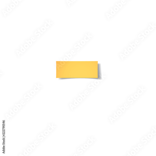 yellow-gold minus mark carved from paper with soft shadow.Vector