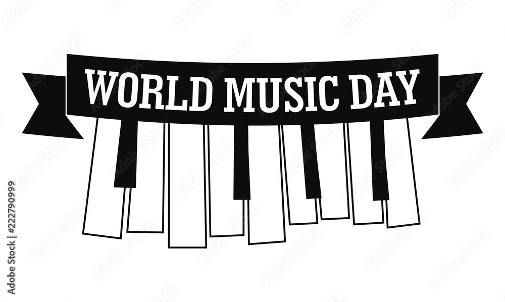 Fototapeta premium Music day piano key icon. Simple illustration of music day piano key vector icon for web design isolated on white background