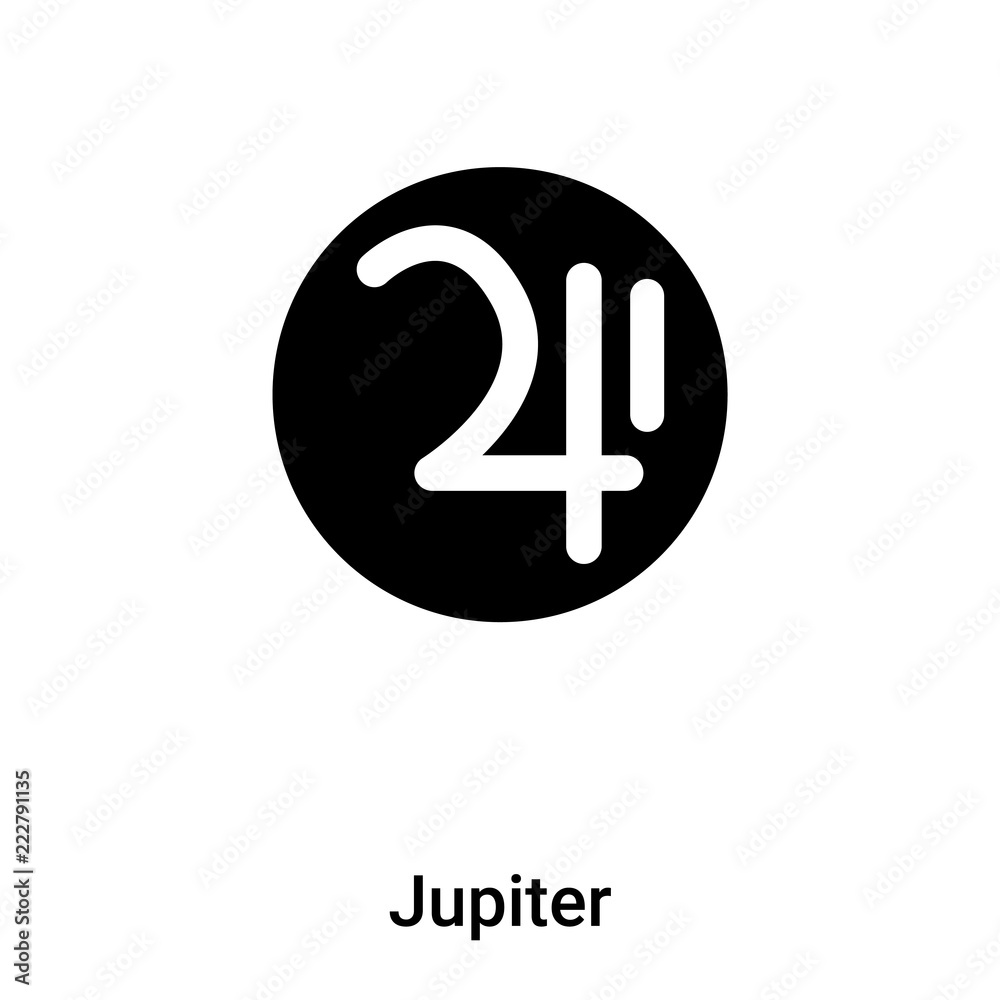 Jupiter icon vector isolated on white background, logo concept of