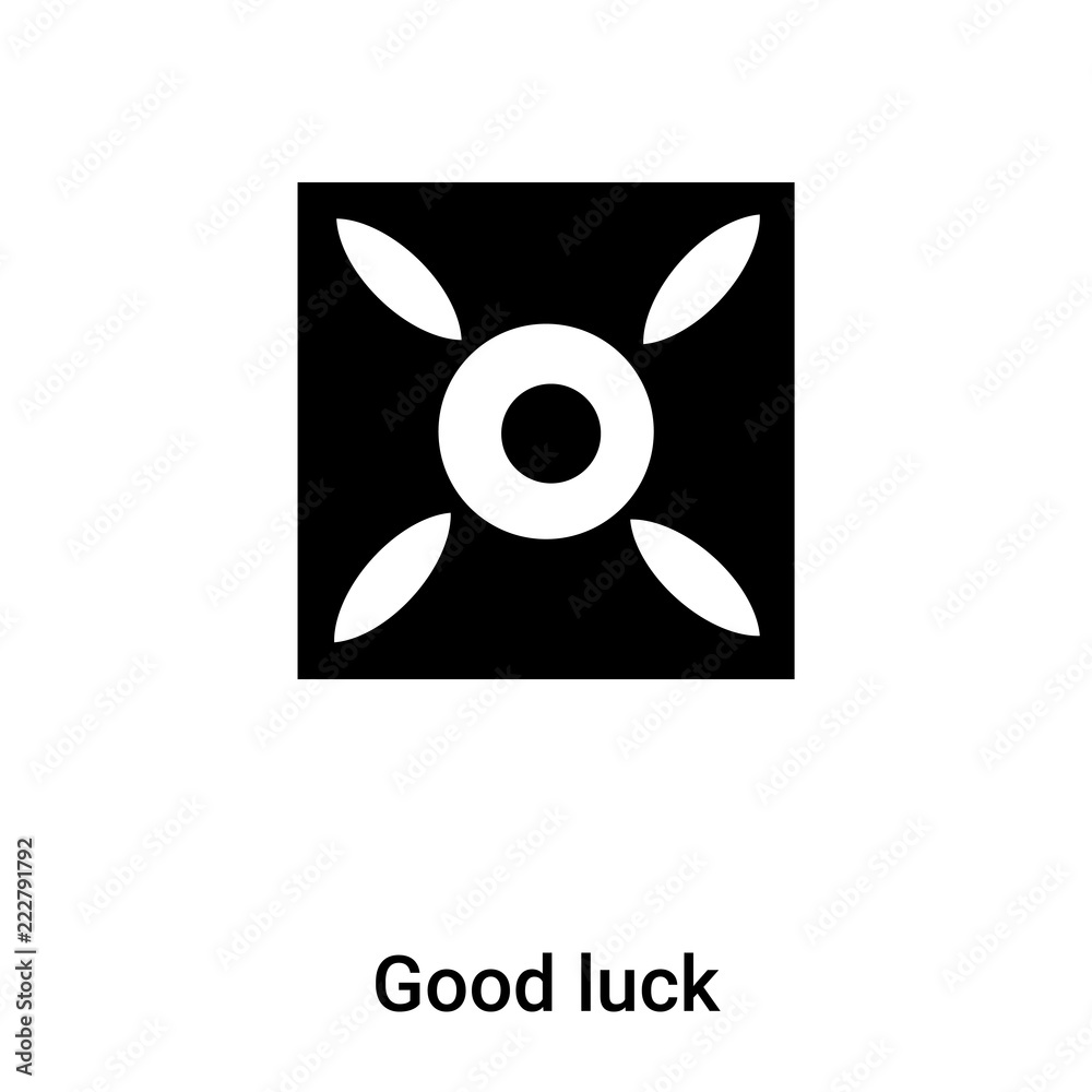 Good luck icon vector isolated on white background, logo concept of Good luck sign on transparent background, black filled symbol Good luck icon vector isolated on white background, logo concept of Good luck sign on transparent background, black filled symbol