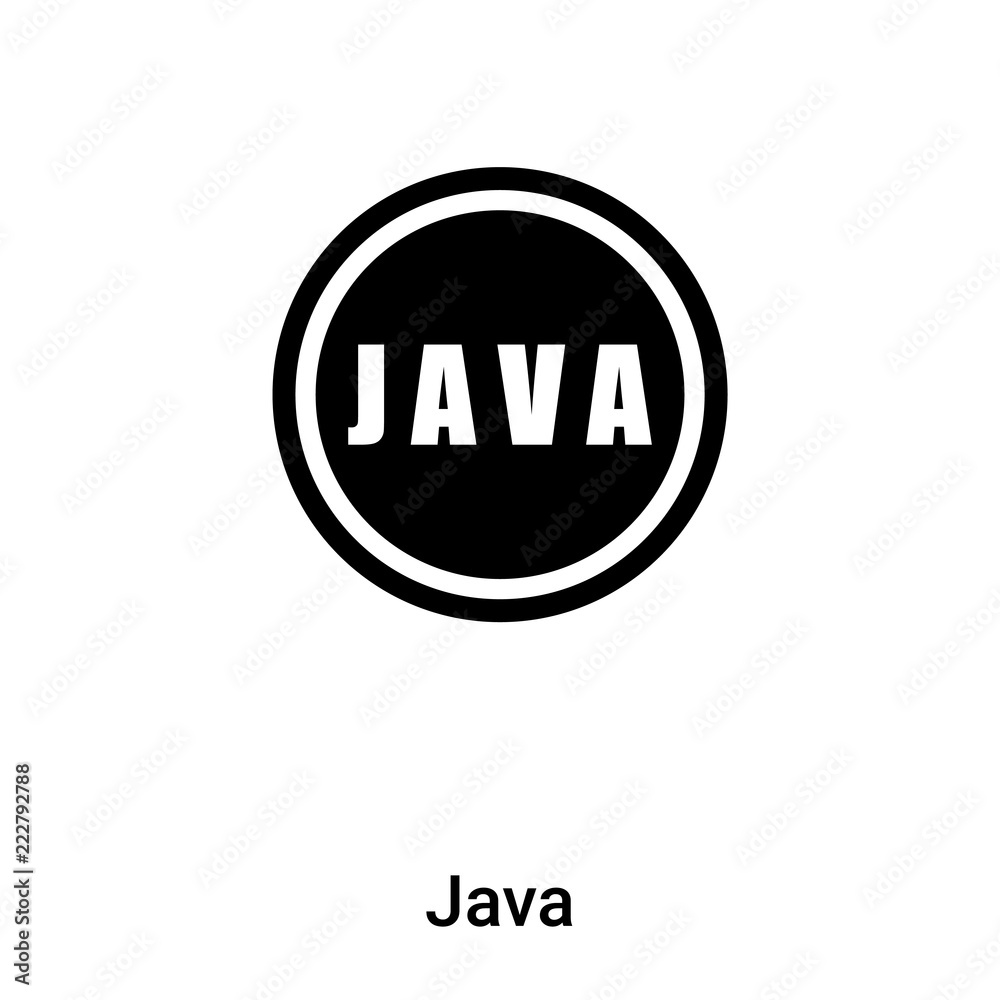 Java icon vector isolated on white background, logo concept of Java ...