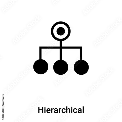 Hierarchical structure icon vector isolated on white background, logo concept of Hierarchical structure sign on transparent background, black filled symbol
