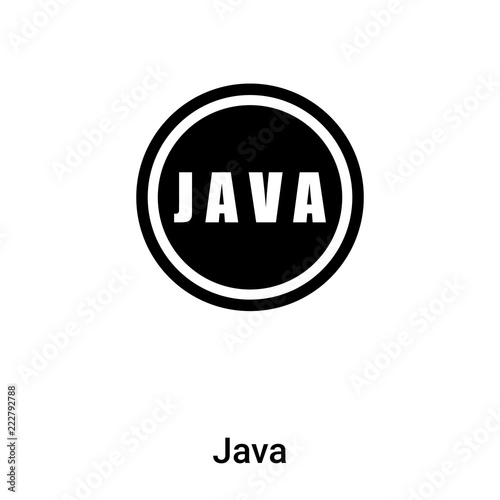 Java icon vector isolated on white background, logo concept of Java sign on transparent background, black filled symbol