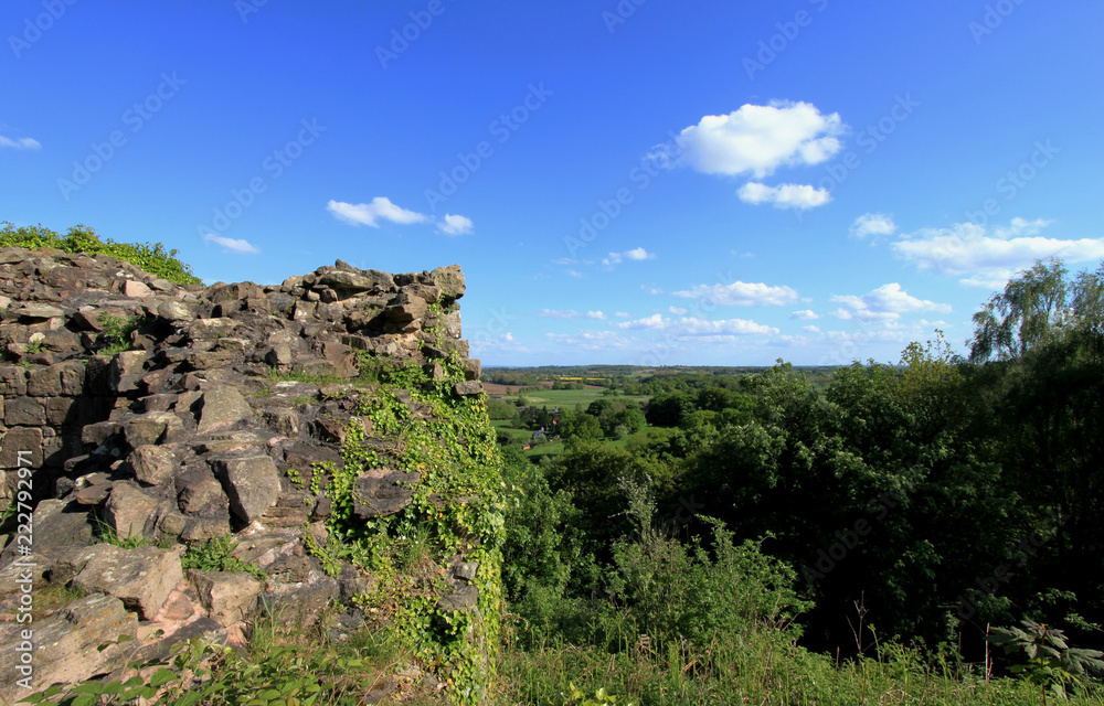 Rock with beautiful landscape in the background Rock with beautiful landscape in the background