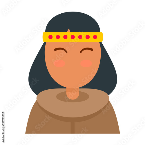 Alaska woman icon. Flat illustration of alaska woman vector icon for web design