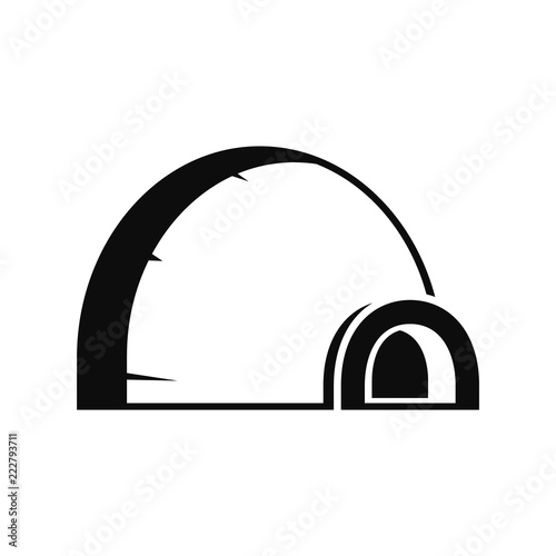 Arctic igloo icon. Simple illustration of arctic igloo vector icon for web design isolated on white background