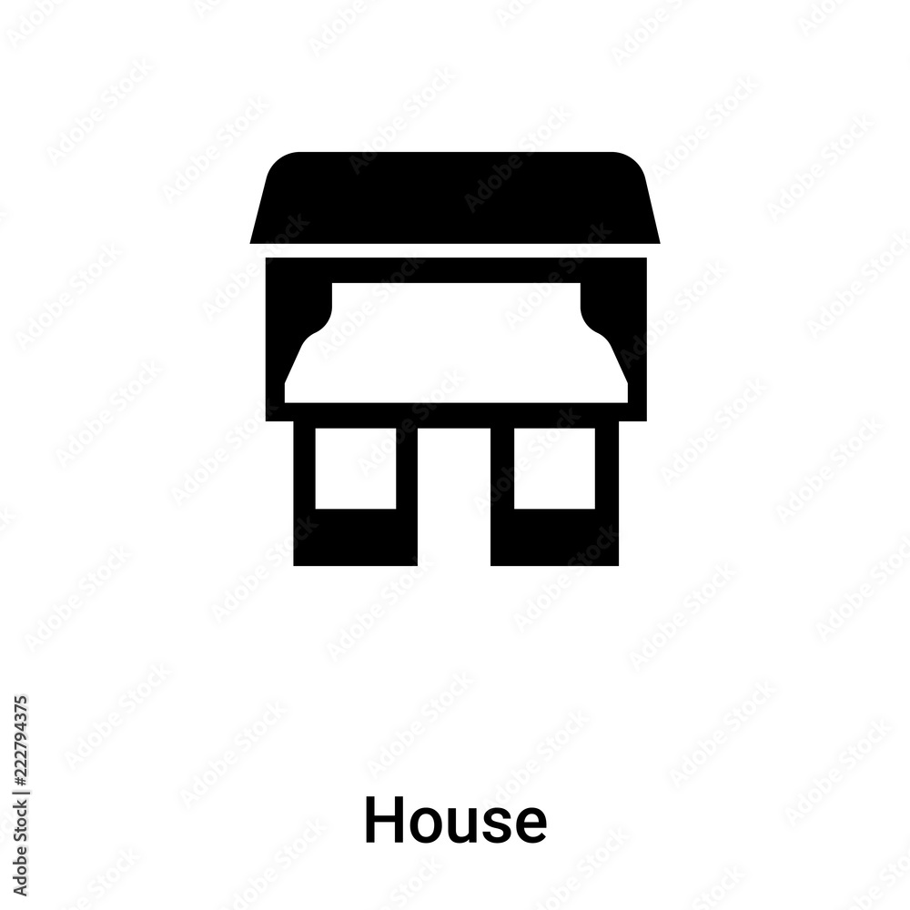 House icon vector isolated on white background, logo concept of House sign on transparent background, black filled symbol House icon vector isolated on white background, logo concept of House sign on transparent background, black filled symbol