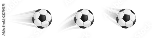 Soccer ball in motion