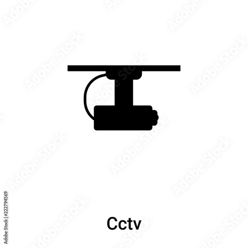 Cctv icon vector isolated on white background, logo concept of Cctv sign on transparent background, black filled symbol