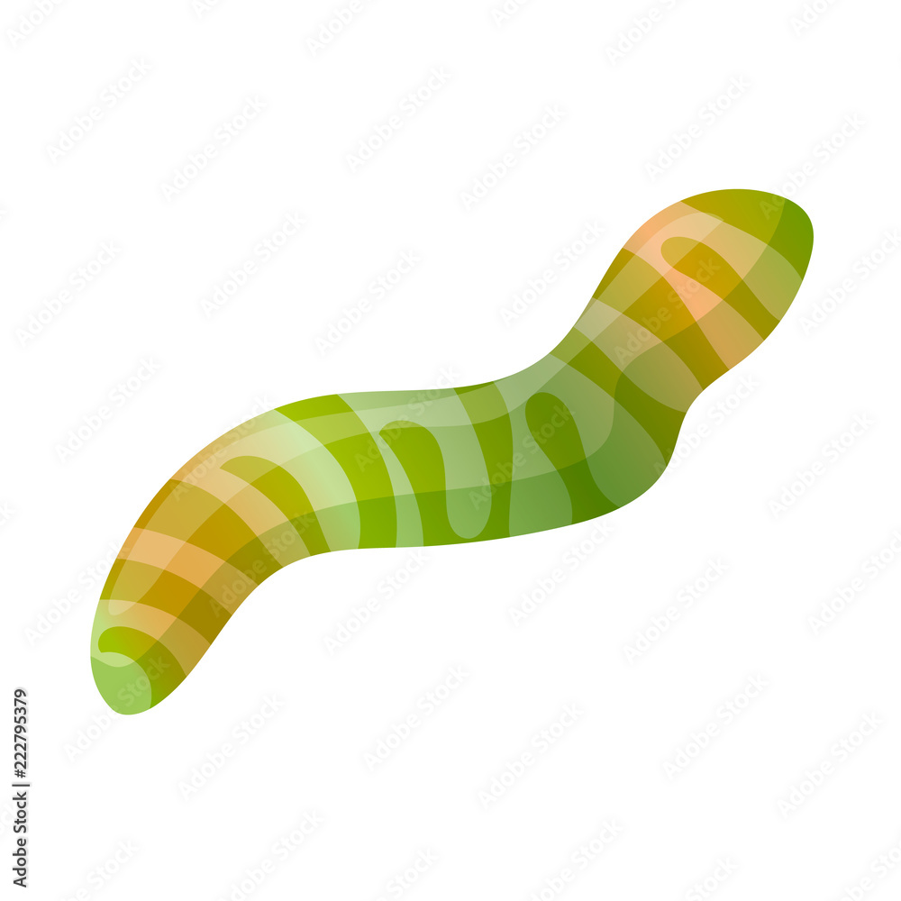 Jelly worm icon. Cartoon of jelly worm vector icon for web design isolated on white background Jelly worm icon. Cartoon of jelly worm vector icon for web design isolated on white background