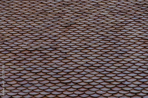 Pattern of tiles on the roof