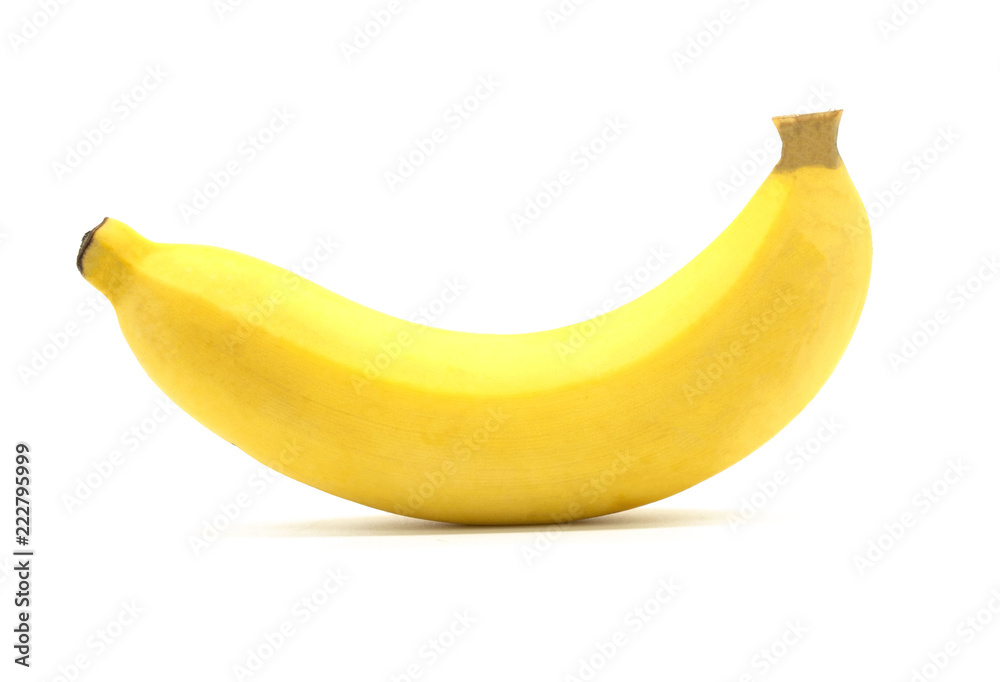 Yellow tasty banana isolated on a white background of file with Clipping Path . Yellow tasty banana isolated on a white background of file with Clipping Path .