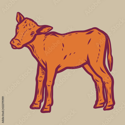 Veal icon. Hand drawn illustration of veal vector icon for web design
