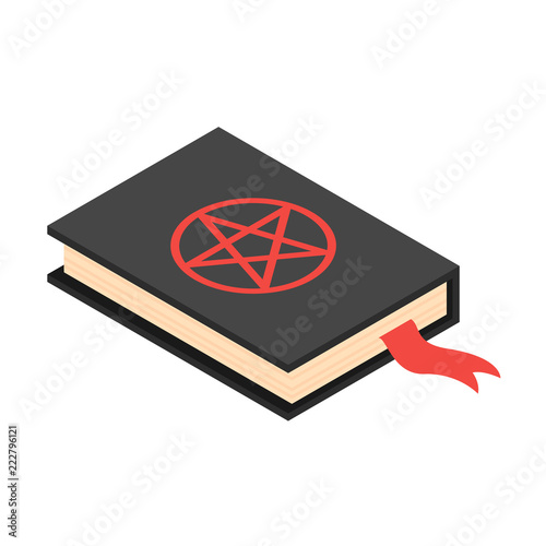 Satan book icon. Isometric of satan book vector icon for web design isolated on white background