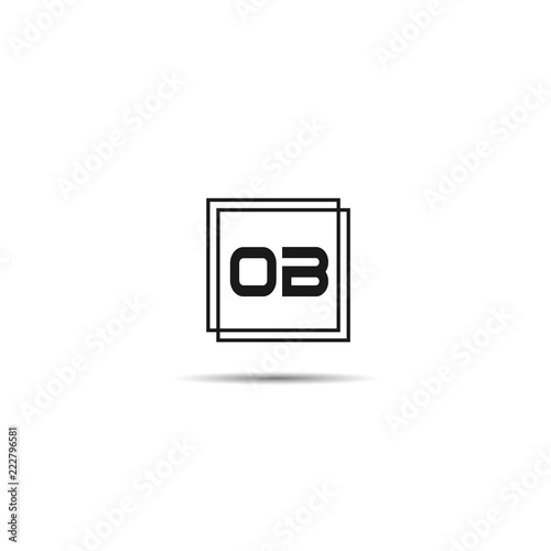 Initial Letter OB Logo Template Design