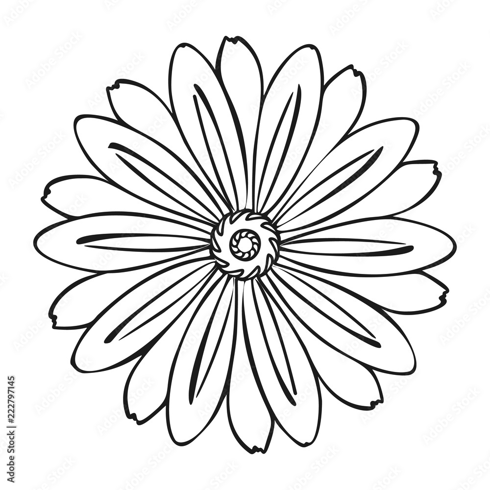 Herbal flower icon. Simple illustration of herbal flower vector icon for web design isolated on white background