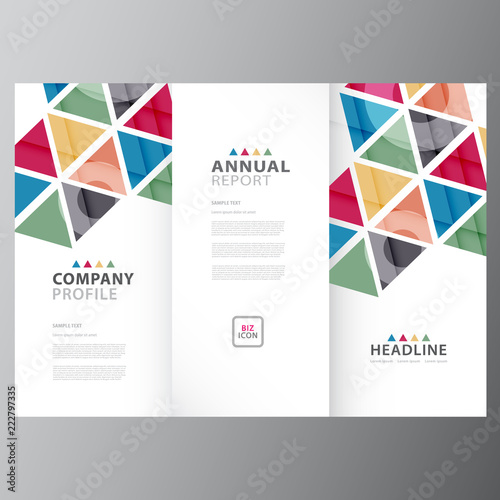 Annual business report colorful template
