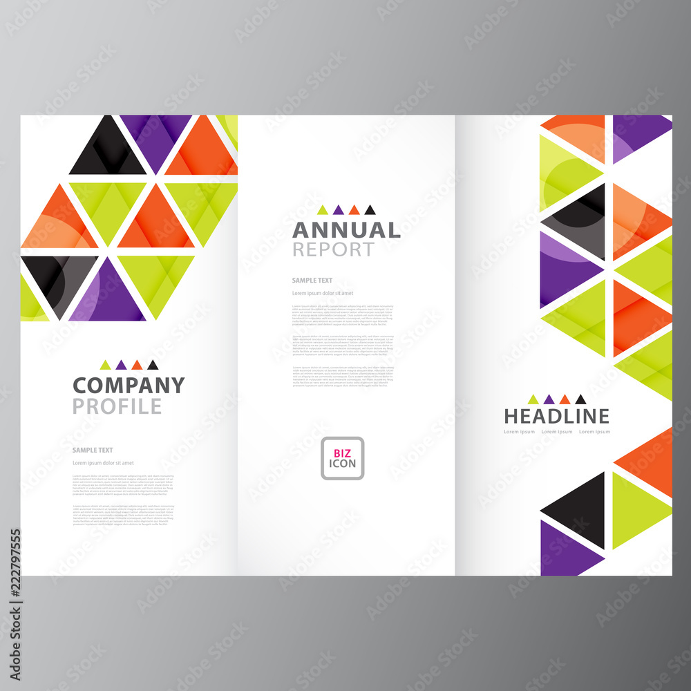Naklejka premium Annual business report colorful template