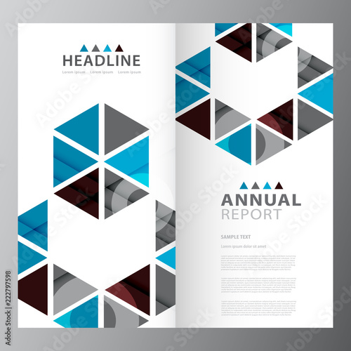 Annual business report colorful template