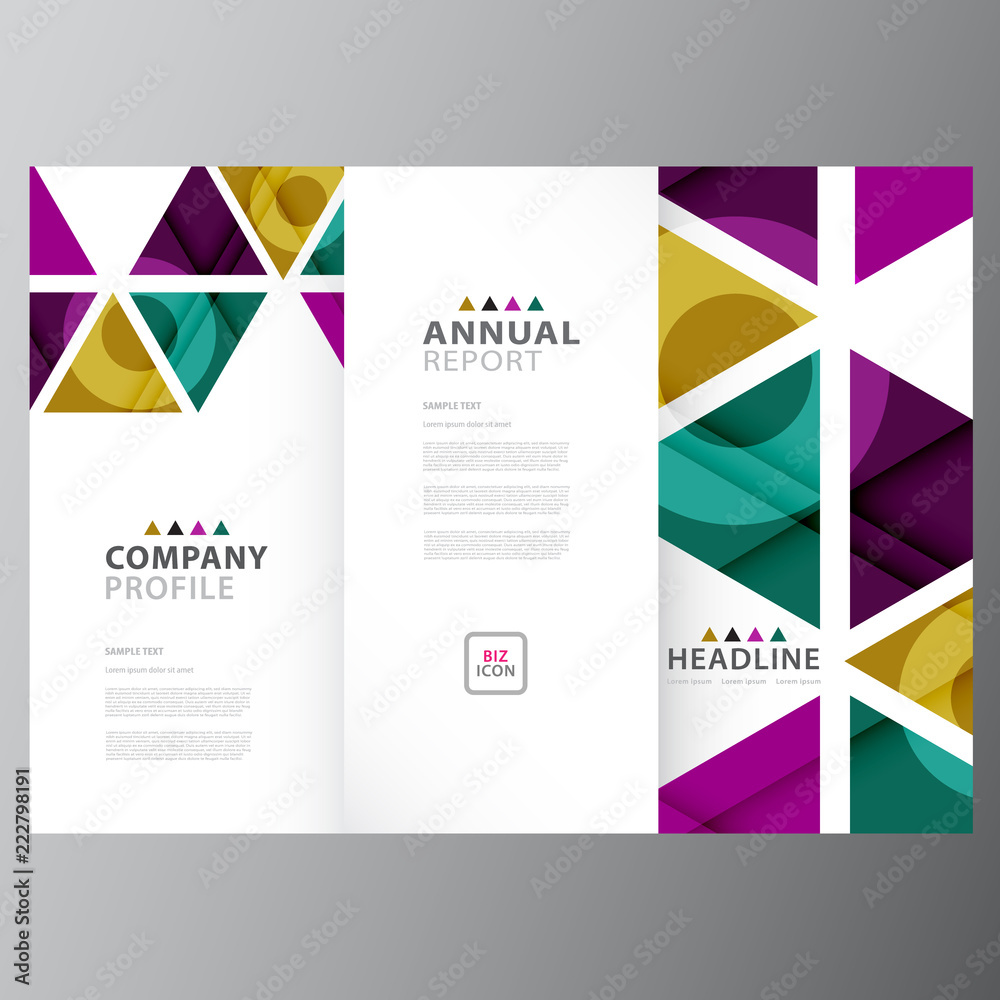 Annual business report colorful template