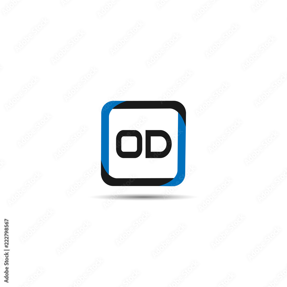 Initial Letter OD Logo Template Design