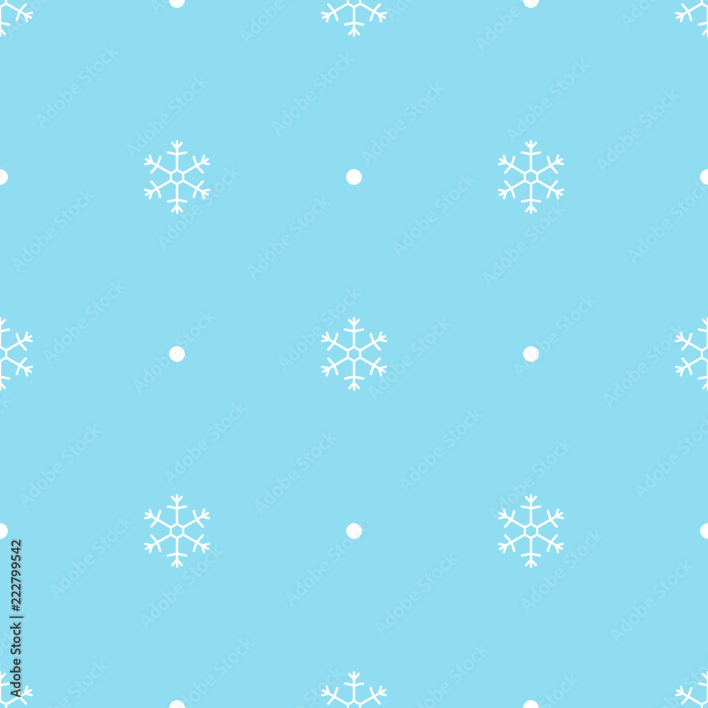 Vector seamless pattern of snowflakes. Snowflake seamless patter
