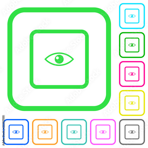 Preview object vivid colored flat icons