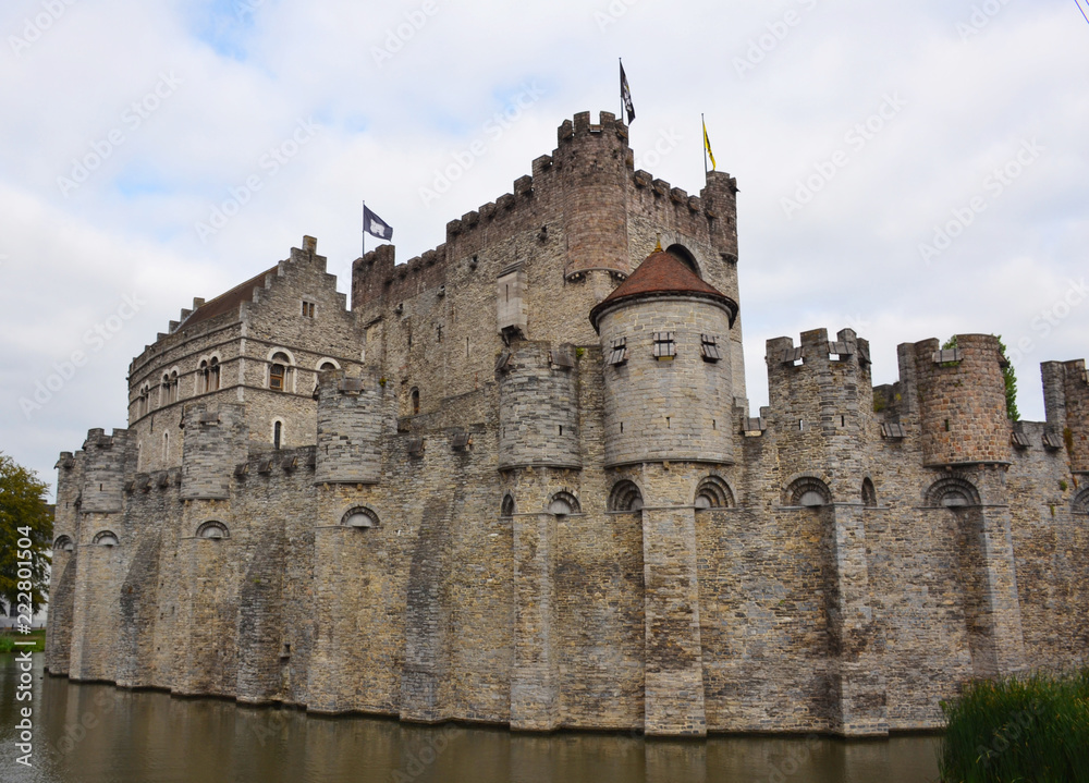Castle Gravensteen in the old city center of Gent, Belgium