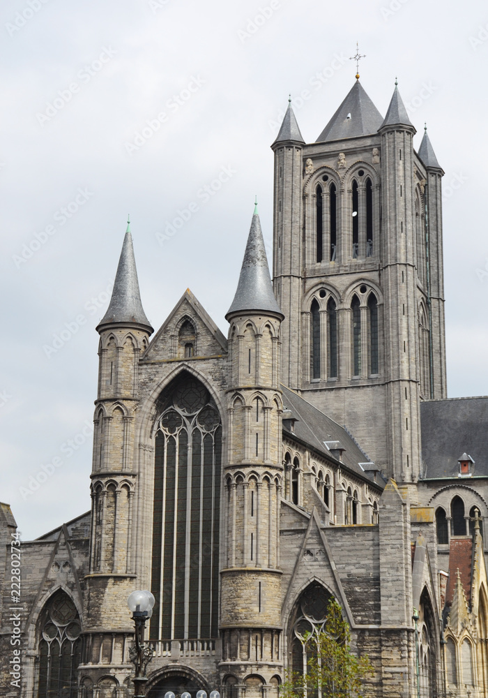 St. Nicholas Church (Sint-Niklaaskerk) in the historic city center of Ghent, Belgium