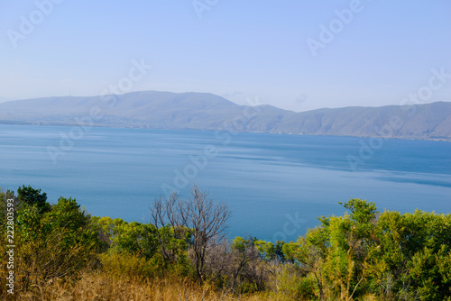 Panoramiczny widok na jezioro Sevan, Armenia