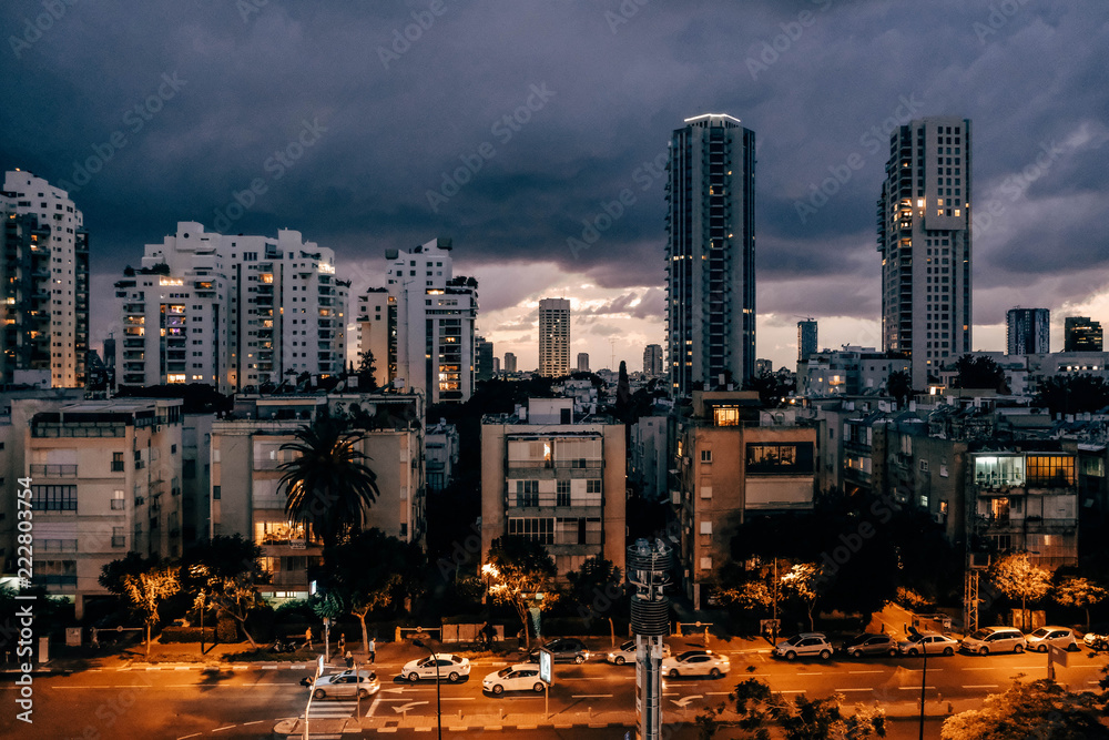 Tel Aviv at night