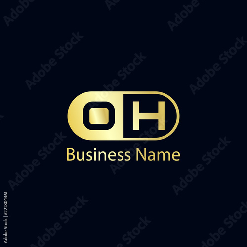 Initial Letter OH Logo Template Design