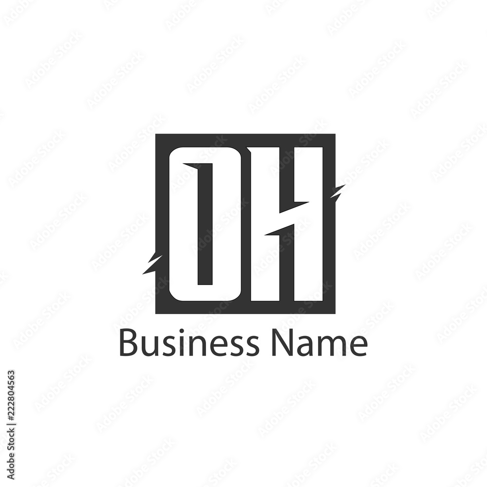 Initial Letter OH Logo Template Design Initial Letter OH Logo Template Design