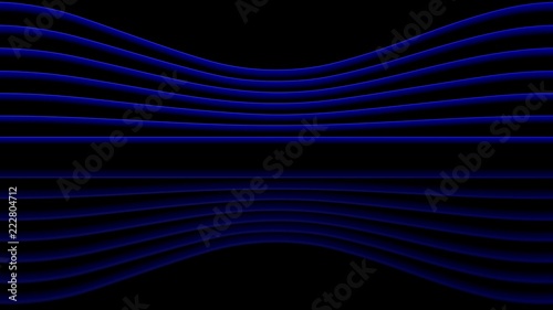 Blue Sinewaves with Reflections